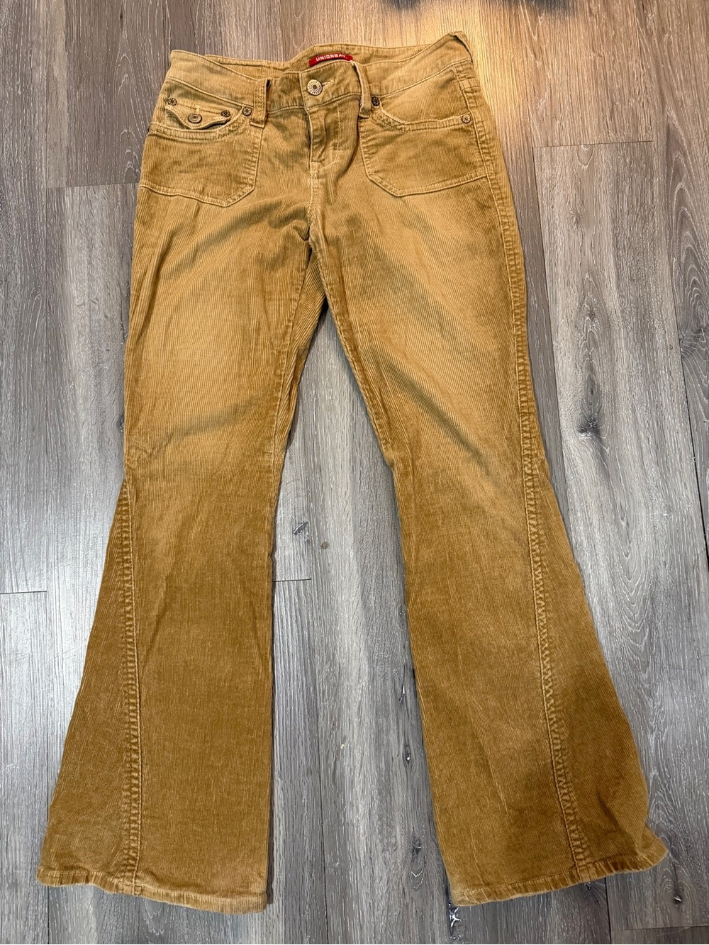 UNIONBAY Women’s Skinny Flare Corduroy Jeans in Camel Brown size 9
